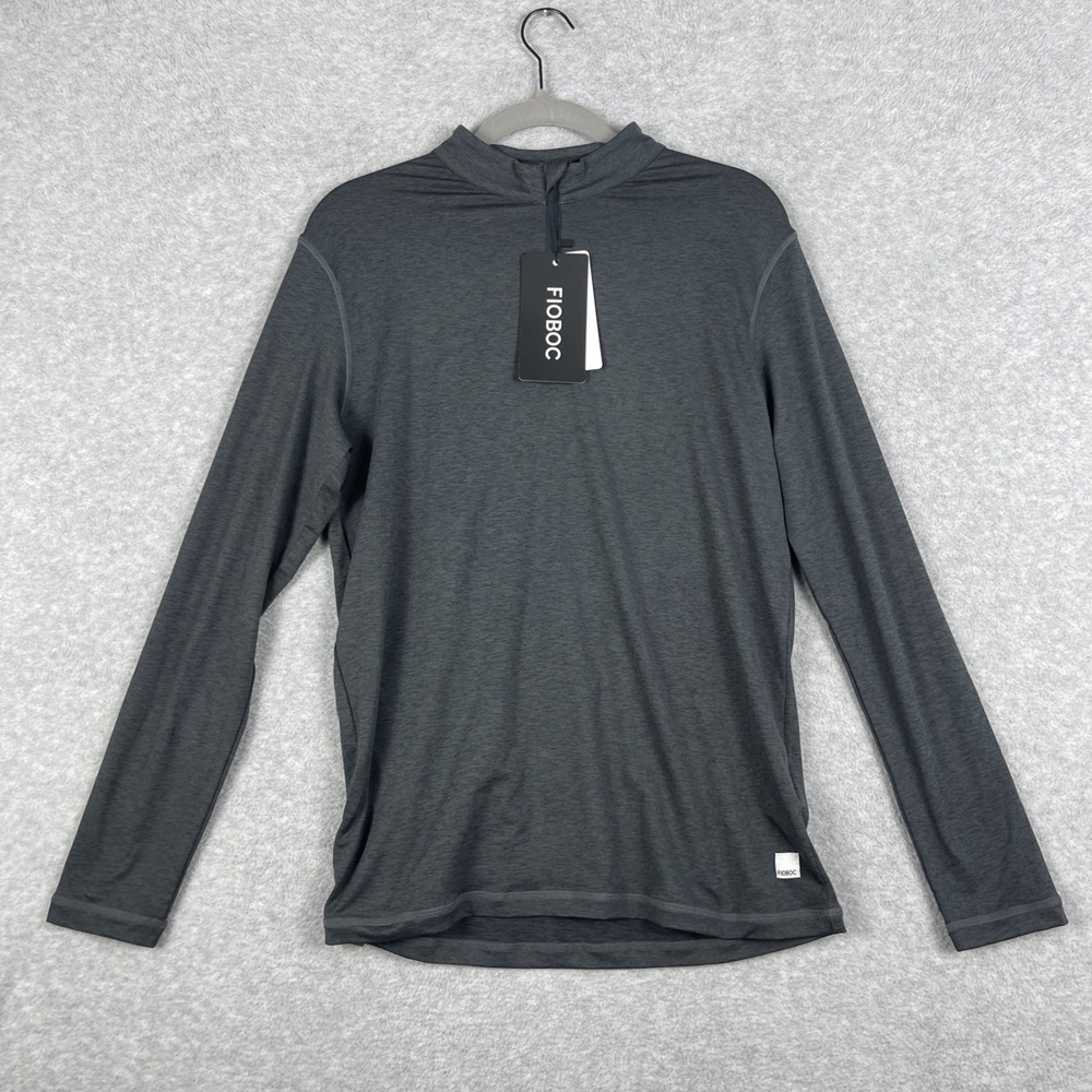 Fioboc Smooth Blend Half Zip Mock Neck Performance Top Mens S Active Gorpcore